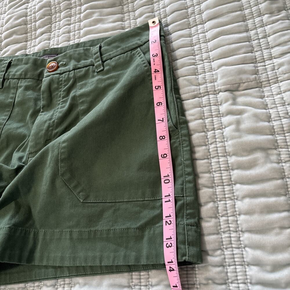 Vineyard Vines 8 Women Shorts Emerald Green EUC Slash Pockets Back Flap Pockets - Picture 13 of 13